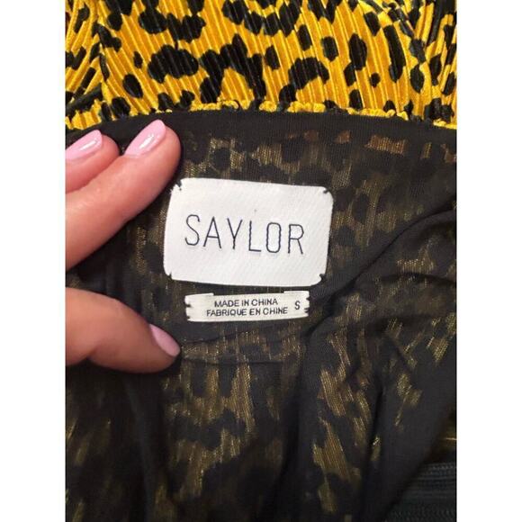 Revolve / Saylor Tovah Pleated Leopard Plissé Open Back Mini Dress - Small - Picture 10 of 11